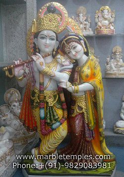Radha Krishna Marble Statues